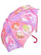 Kinderregenschirm Gebogener Handgriff Rosa mit Durchmesser 65cm