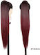 Ponytail Synthetic Hair Kanekalon High Quality Comb-in Straight Burgundy Red # T1b/bug 71cm