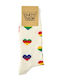Dirty Socks Șosete White Hearts