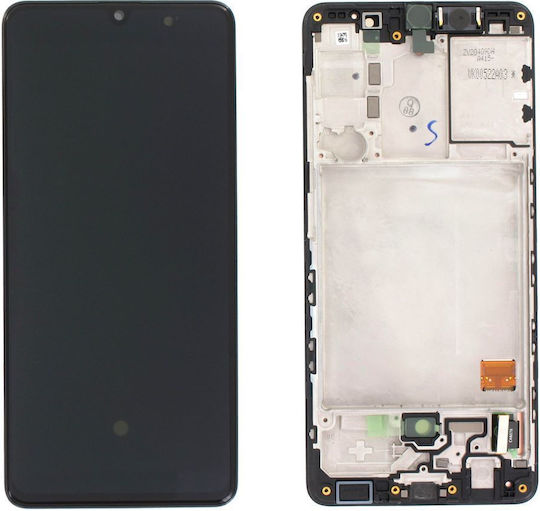 Screen with Touch Mechanism and Frame for Samsung A41 A415 Black