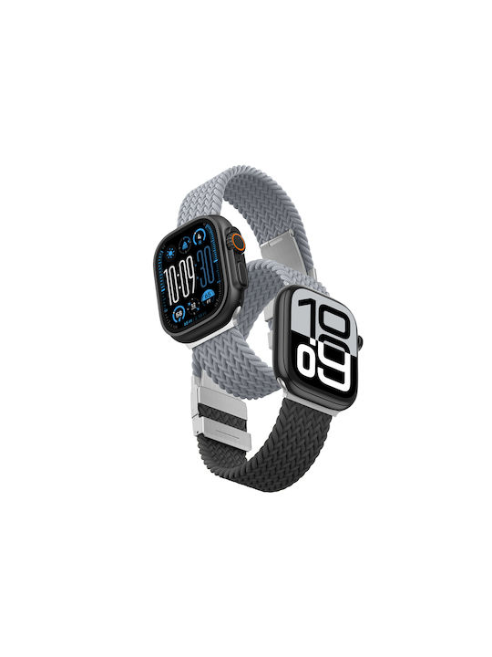 Комплект 2 Amazingthing Blend Каишки Apple Watch 45 46 49mm Сиво-черна/сива