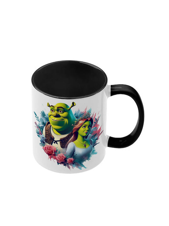 Shrek Tasse Mit Schwarzer Griff Innen