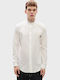 Kaleb Long Sleeve Cotton Shirt in Narrow Fit White