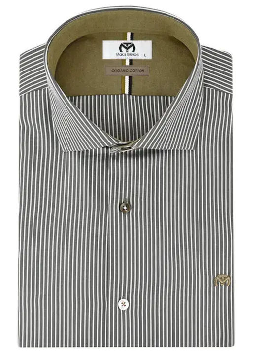 Long Sleeve Shirt in Narrow Fit Anthracite