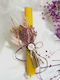 Osterkerze Bienenwachs Wabe Getrocknete Blumen Rosa