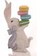 White Polyresin Rabbit Donuts 20.8cm