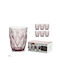 General Trade Crystal Pink Σετ 6 Τεμ Γυάλινο Ποτήρι Κρασιού 290 Ml