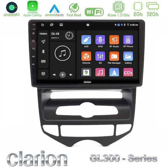 Clarion Car Audio System for Hyundai ix20 2010-2020 with A/C Bluetooth USB AUX WiFi GPS Apple CarPlay Android Auto with 10" Touch Screen
