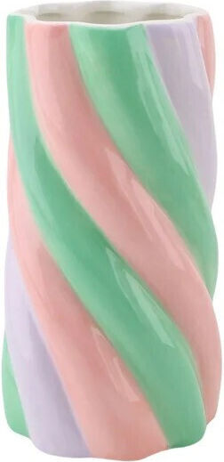 Beauty Home Βάζο “marshmellow” – Ροζ Μέντα Λιλά 10,5×10,5x20cm Beauty Home