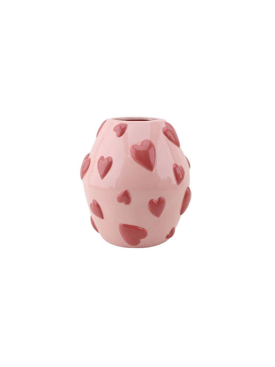 Beauty Home Вазо Сърца – Розово Червено 16x16x17,5см Beauty Home