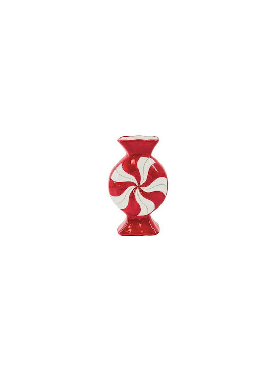 Beauty Home Vase „Karamela“ – Rote Weiße 12×6,5x20cm