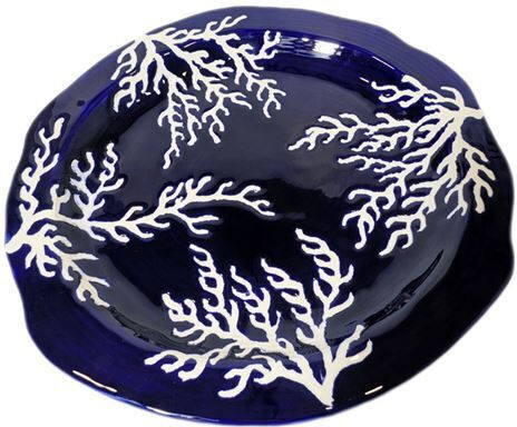 Modigliani Shallow Serving Plate Blue 37cm