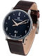 Carl Von Zeyten Mens Ανδρικό Ρολόι 42mm Μπαταρίας με Καφέ Δερμάτινο Λουράκι
