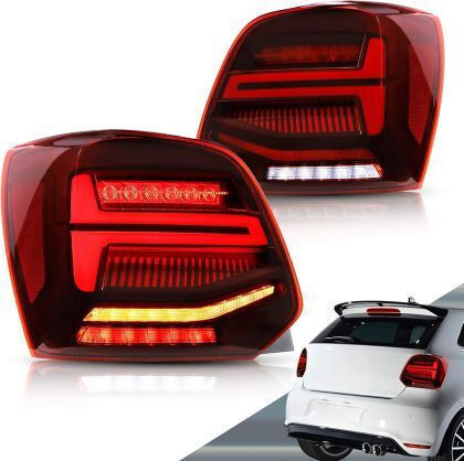 Led Taillights Vw Polo 2009-2017 Gti R Design Running Red Set 2 Pieces