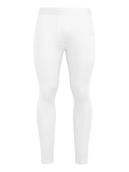 adidas Techfit Ανδρικό Ισοθερμικό Παντελόνι Λευκό