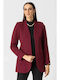 Chrisper Long Women's Crepe Burgundy Blazer