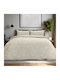 Lino Home Cotton Duvet Cover Set 165x245cm Single with Pillowcase Diminuto Beige