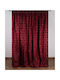 Silk Fashion Κουρτίνα με Τρέσα 082 Μπορντώ 275x300εκ.