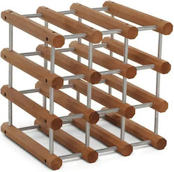 Foppapedretti Suport de Masă din Lemn pentru 9 Sticle Maro 34x28x34cm