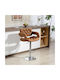 Bar Stool with Backrest & Adjustable Height Brown