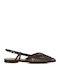 Women's Ballerina Shoes Slingback With Strap In Brown Color