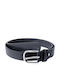 Wide Leather Women's Belt Blue 3009-Blue-115cm