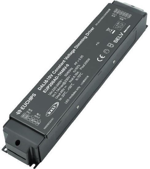 Zambelis Lights Dali Τροφοδοτικό LED Μαγνητικής Ράγας Ισχύος 200W με Τάση Εξόδου 48V