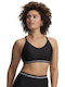 Crossback Low Women's Athletic Sports Bra Ultimate Black/White with Light Padding