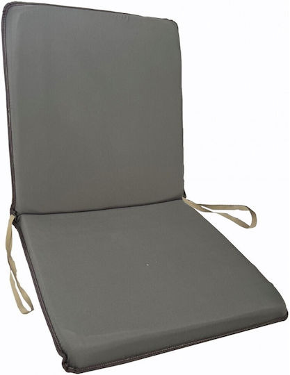 Mega Bazaar Garden Chair Cushion with Backrest Gray 42x92cm