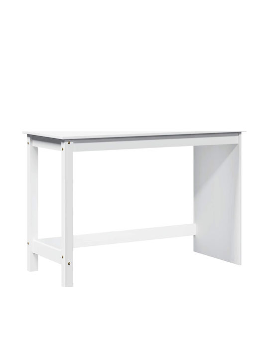 Desk Solid Wood White 112x50x75 cm