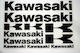 Autocolante Kawasaki 25 X 35 Cm Negre
