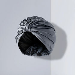 Graues Seiden-Turban