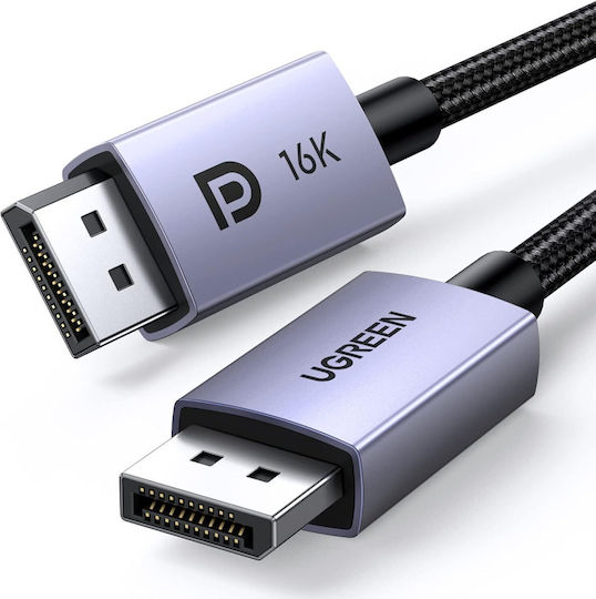 Ugreen Cablu DisplayPort 2.1 Certificat Vesa 2 M Suportă 16k@30hz 8k@240hz 4k@240hz 40 Gbps Hdr Hdcp 2.2 Dsc 1.2a Compatibil Freesync/g-sync Pc Gaming Monitor Tv