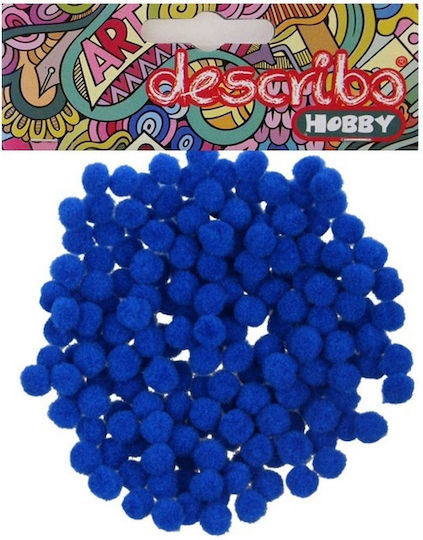 531652 Pompons 8 Farben 10 mm 200 Stück 07 Blau
