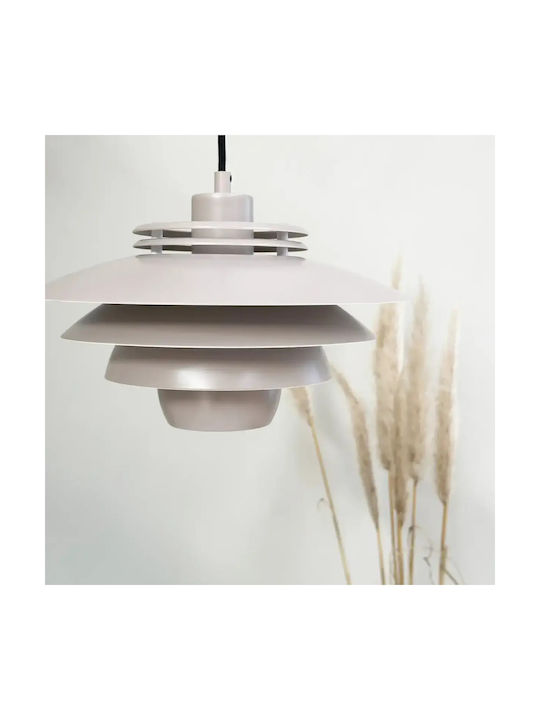 Selected by Pragmatic Beige LED Pendant Ceiling Light with Warm White Light 30x30x24cm