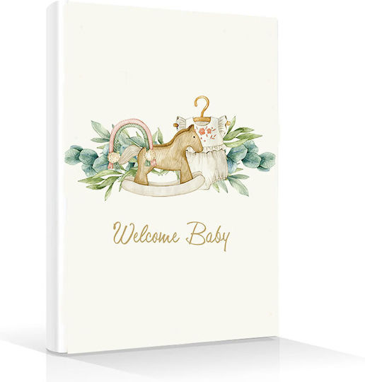 Bonjour Bebe Newborn24002thikivivl Baby Health Book Cover Made of Wood