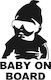 Ebest Baby On Board Sticker Eb-b0010 14*9 Black