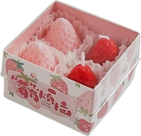 Alista Home Aromatic Soy Candle in Metal Box with Strawberry Perfume 52g 4 Pieces