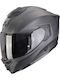 Scorpion Exo 1500 Air Carbon Negru Mat Casca Moto Față întreagă ECE 22.06 cu Pinlock (Membrană Antiaburire) și Sunvisor