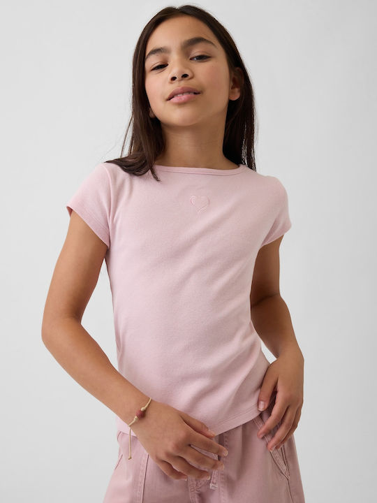 GAP Bluza Pentru Copii Cu Mâneci Scurte Roz