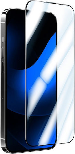 Folie Protectie Alista Home Compatibila Apple iPhone 14 Pro Max Sticla Temperata Electrostatica Sticla Superioara Anti-Statica Neagra