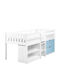 Kids Loft Bed Single with Storage Space White for Mattress 90x200cm
