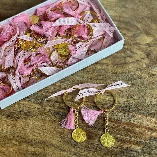 Eurobaby Christening Charm Keychain Pink 50 Pieces 21-987 Pink