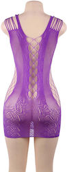 Criss-cross Mini Dress Purple
