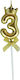 Nummer 3 Kuchenkerze Krone Design Gold Alista H...