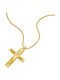 Police Cross in Gold Plated Steel Without Chain