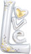 Foil Jumbo White Letter 110cm