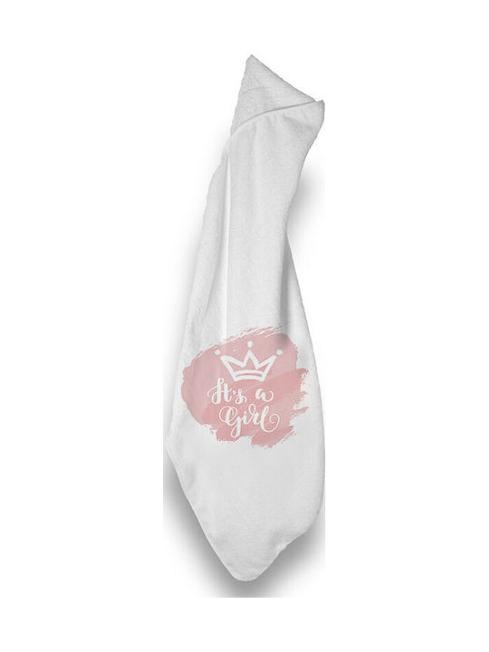 Bonjour Bebe Baby Hooded Bath Towel with Hood It's A Girl 75x75cm
