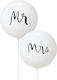 Set 2 Hochzeits Luftballons Latex Weiße 45cm