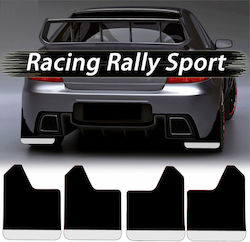 Set 4 Sport Rubber Mud Flaps Cars Universal Silver Model Size 30 X 23cm
